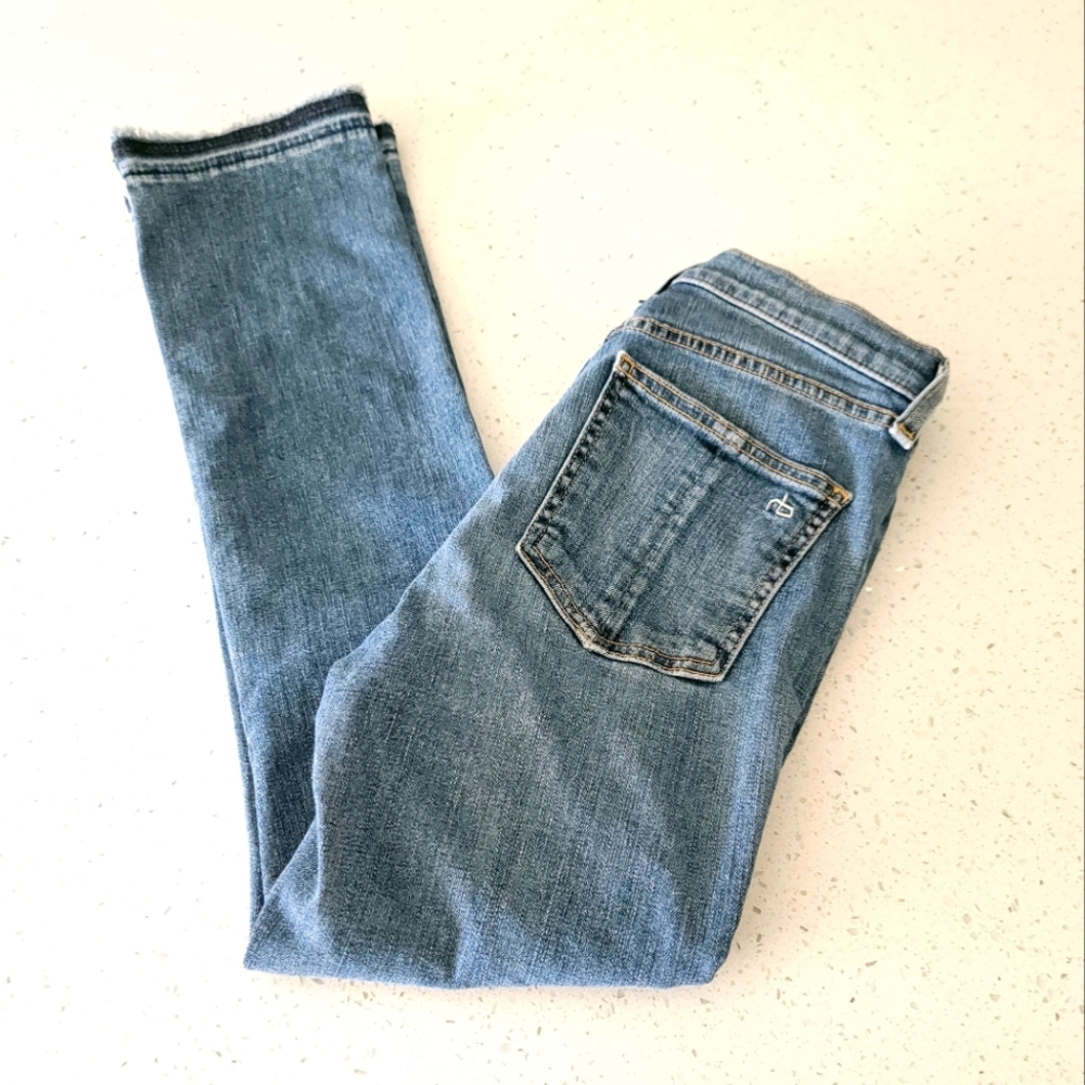 Rag & Bone Hana Croyden Frayed Ankle Jeans